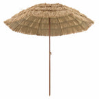 Strandparasol Natur 205 x 205 x 210 cm Polyester und Stahl