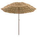 Strandparasol Natur 255 x 255 x 255 cm Polyester und Stahl