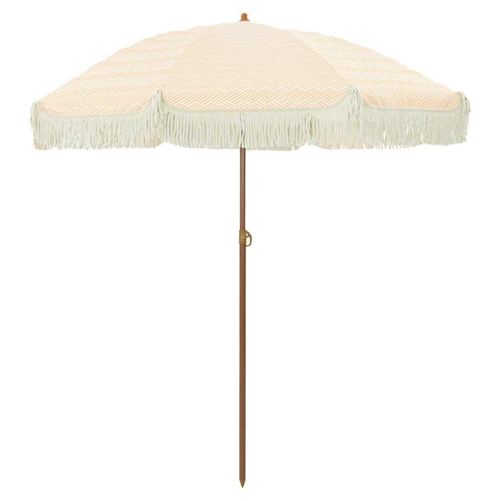 Strandparasol Gelb und Weiß 160 x 160 x 196 cm