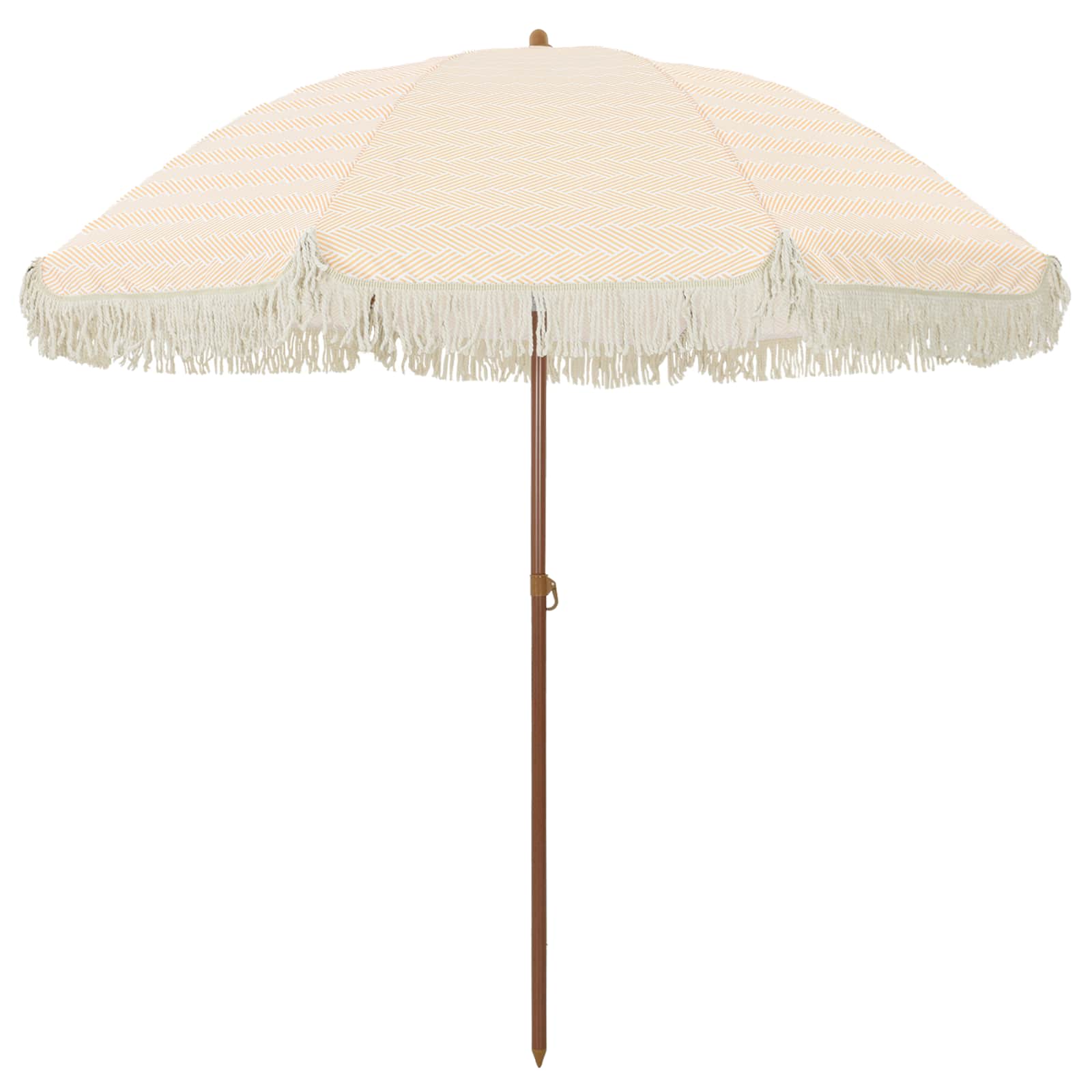 Strandparasol Gelb und Weiß 205 x 205 x 210 cm