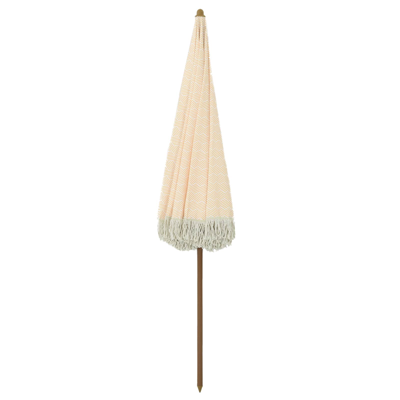 Strandparasol Gelb und Weiß 205 x 205 x 210 cm