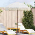 Strandparasol Grau und Weiß 160 x 160 x 196 cm