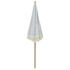 Strandparasol Grau und Weiß 160 x 160 x 196 cm