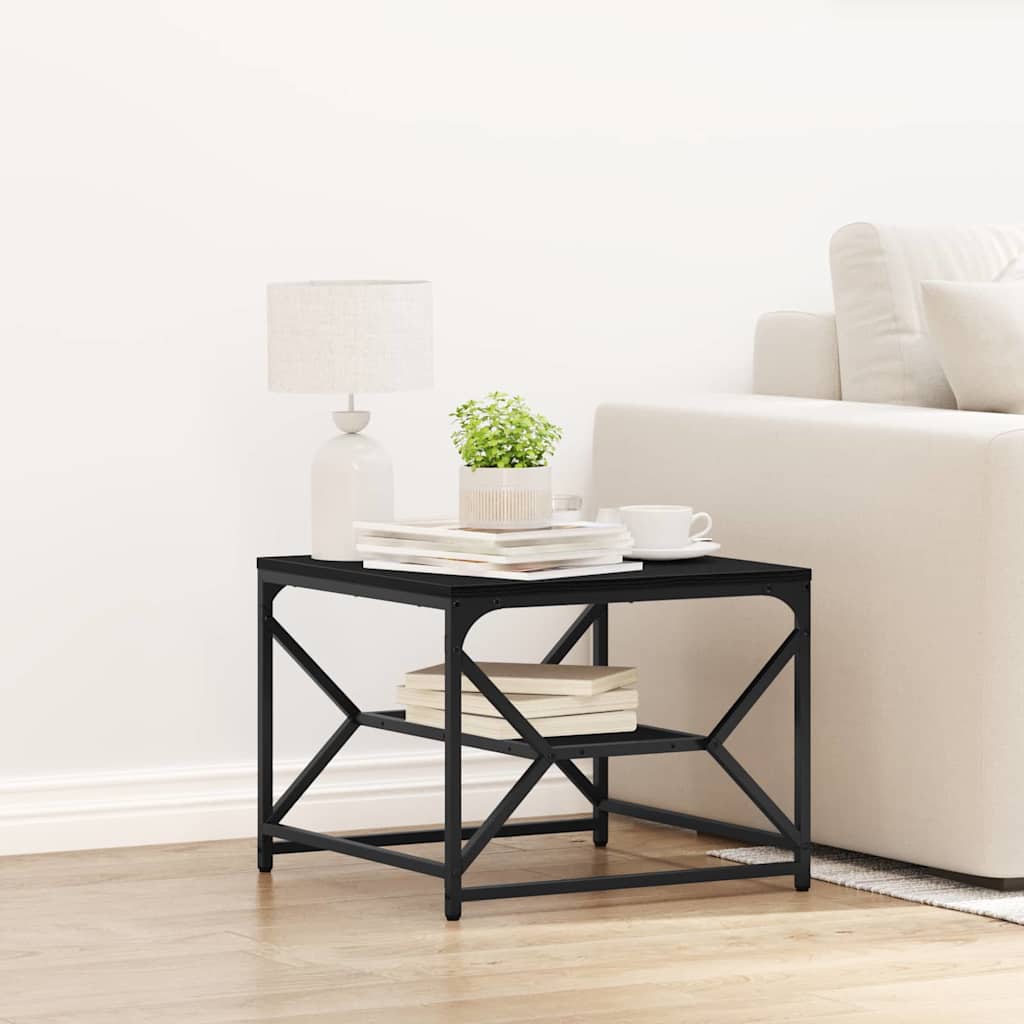 Couchtisch Schwarz Eichen-Optik 51 x 50 x 40 cm