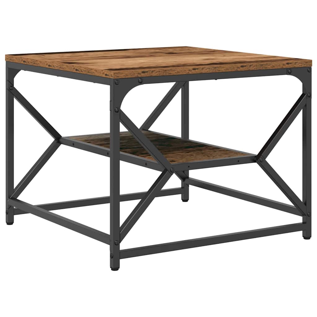 Couchtisch Altholz 51 x 50 x 40 cm Ingenieure Holz und Stahl