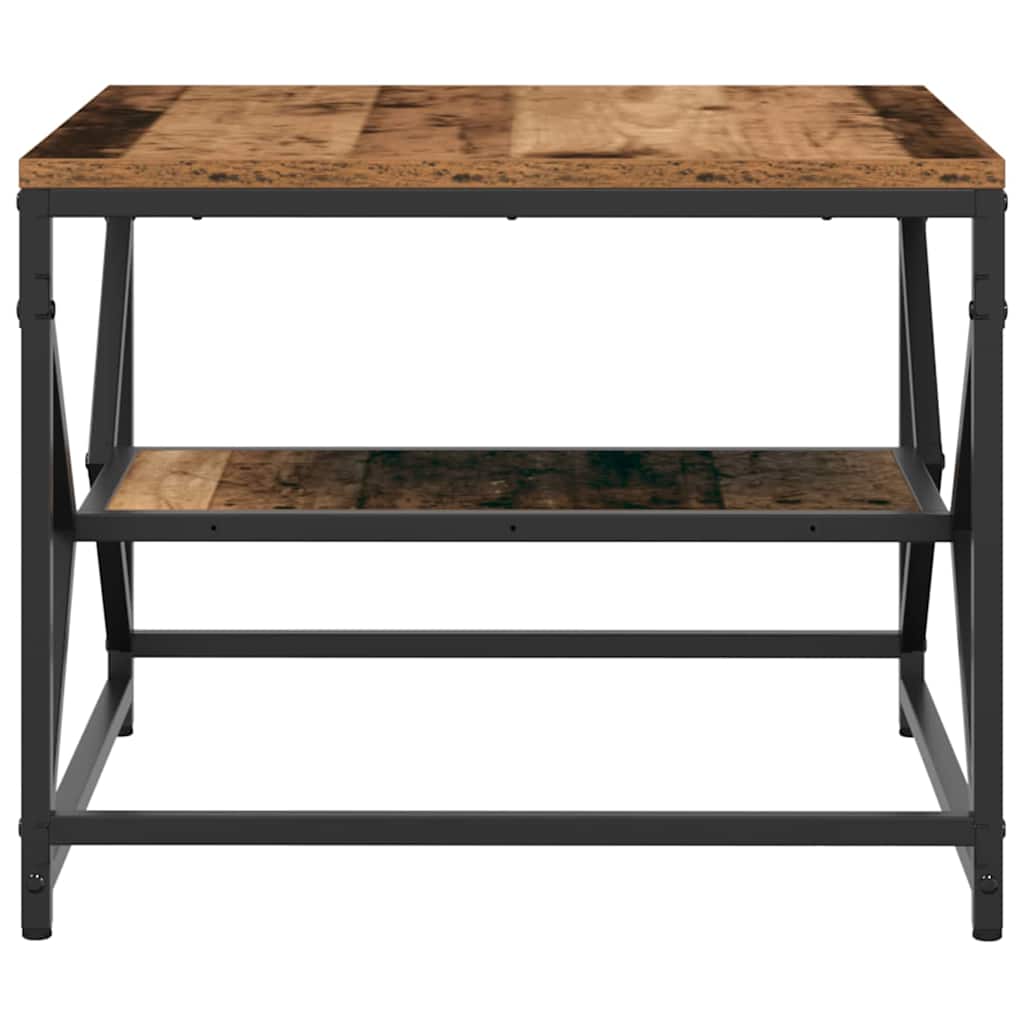 Couchtisch Altholz 51 x 50 x 40 cm Ingenieure Holz und Stahl