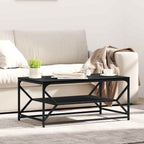 Couchtisch Schwarz Eichen-Optik 90 x 50 x 40 cm