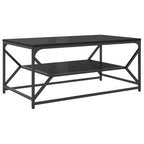 Couchtisch Schwarz Eichen-Optik 90 x 50 x 40 cm