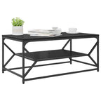 Couchtisch Schwarz Eichen-Optik 90 x 50 x 40 cm