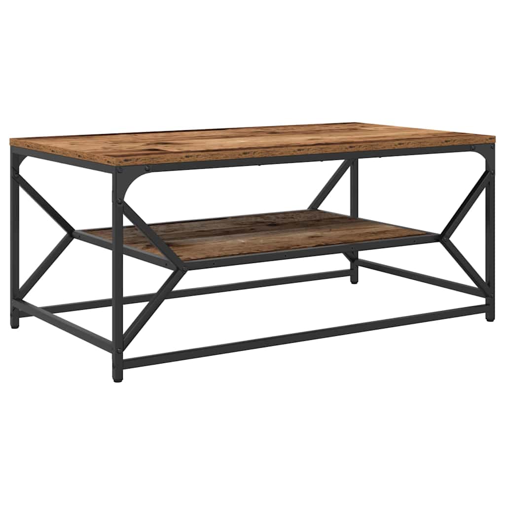Couchtisch Altholz 90 x 50 x 40 cm Ingenieure Holz und Stahl