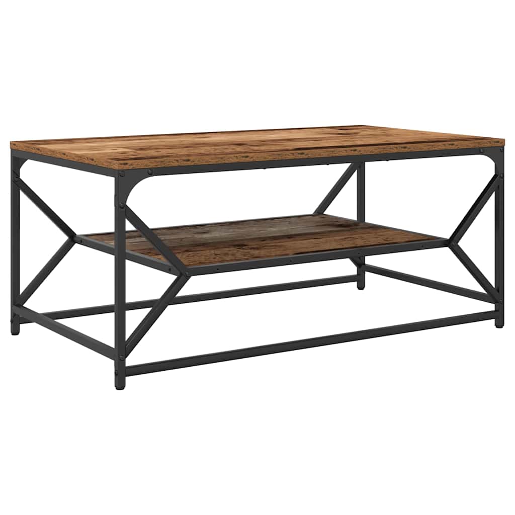 Couchtisch Altholz 90 x 50 x 40 cm Ingenieure Holz und Stahl