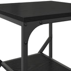 Beistelltisch Schwarz Eichen-Optik 41 x 40 x 60 cm