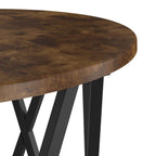 Beistelltisch 2 pcs Geräucherte Eiche Ingenieure Holz und Stahl