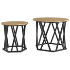 Beistelltisch 2 pcs Artisan-Eiche Ingenieure Holz und Stahl