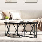 Couchtisch Schwarz Eichen-Optik 80 x 80 x 42 cm