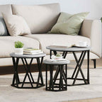 Nesting Beistelltisch 3 pcs Graues Sonoma