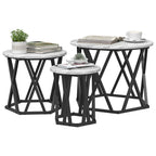 Nesting Beistelltisch 3 pcs Graues Sonoma