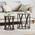 Couchtisch 2 pcs Sonoma-Eiche Ingenieure Holz und Stahl