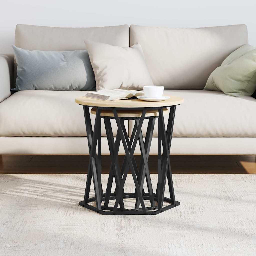 Couchtisch 2 pcs Sonoma-Eiche Ingenieure Holz und Stahl