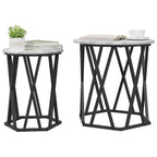 Couchtisch 2 pcs Graues Sonoma Ingenieure Holz und Stahl