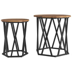 Couchtisch 2 pcs Altholz Ingenieure Holz und Stahl