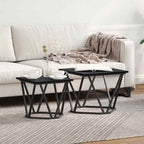 Beistelltisch-Set 2 pcs Schwarze Eiche 50 x 50 x 40 cm