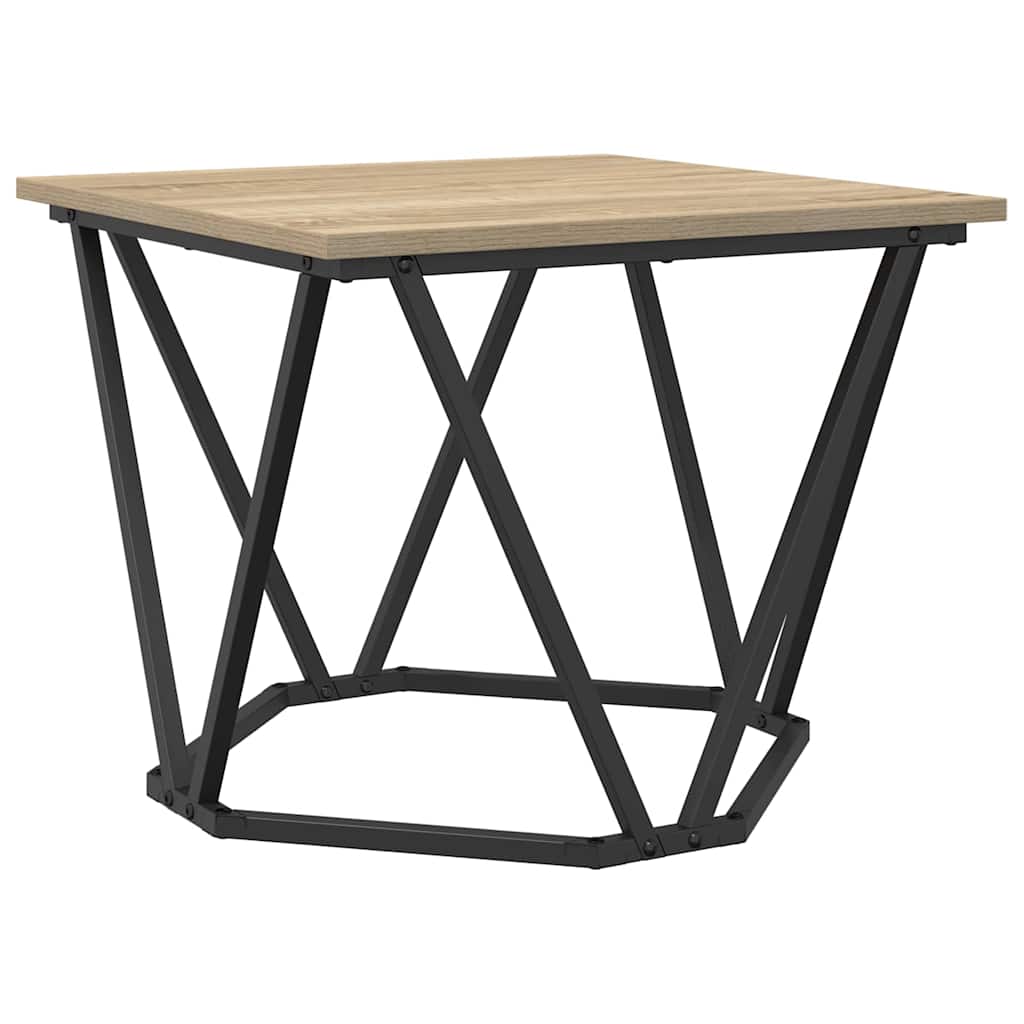 Beistelltisch-Set 2 pcs Sonoma-Eiche Ingenieure Holz und Stahl