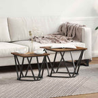 Beistelltisch-Set 2 pcs Geräucherte Eiche