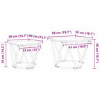 Beistelltisch-Set 2 pcs Graues Sonoma Ingenieure Holz und Stahl