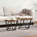Beistelltisch-Set 2 pcs Altholz Ingenieure Holz und Stahl
