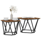 Beistelltisch-Set 2 pcs Altholz Ingenieure Holz und Stahl