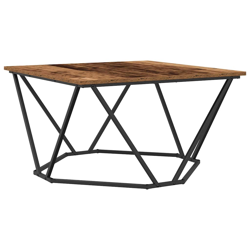 Couchtisch Altholz 80 x 80 x 45 cm Ingenieure Holz und Stahl