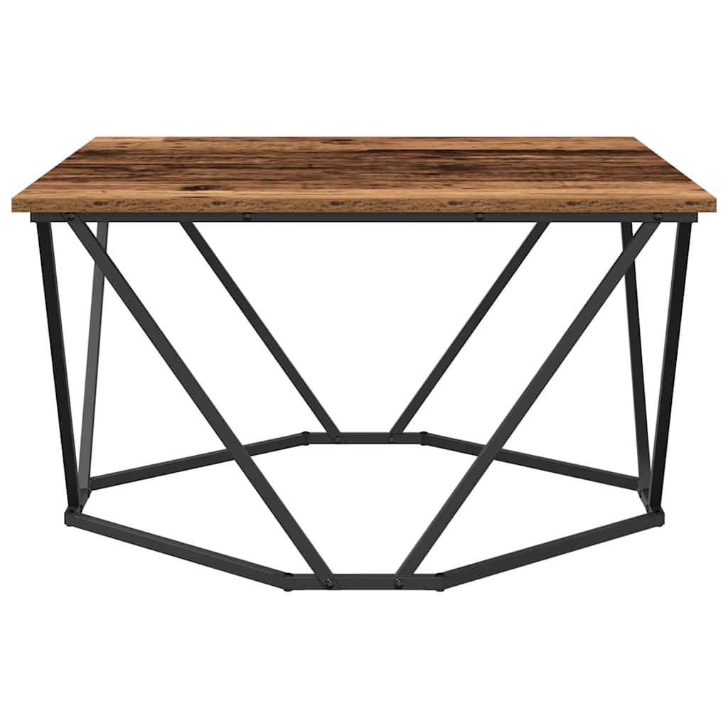 Couchtisch Altholz 80 x 80 x 45 cm Ingenieure Holz und Stahl
