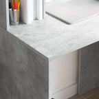 Schreibtisch Beton Grau 91 x 50 x 149 cm Holzwerkstoff