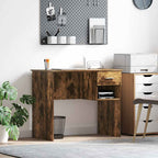 Schreibtisch Geräucherte Eiche 90 x 49 x 75 cm Holzwerkstoff