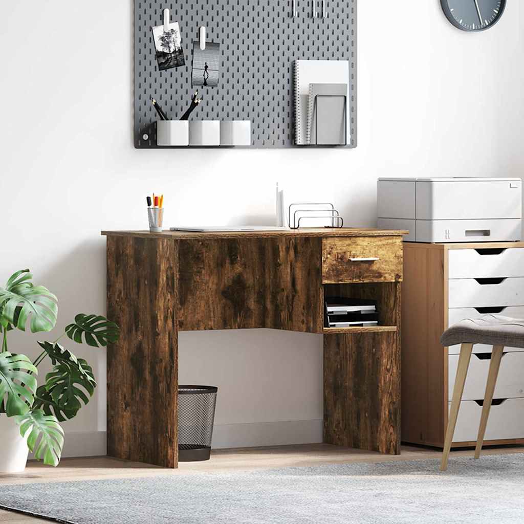 Schreibtisch Geräucherte Eiche 90 x 49 x 75 cm Holzwerkstoff
