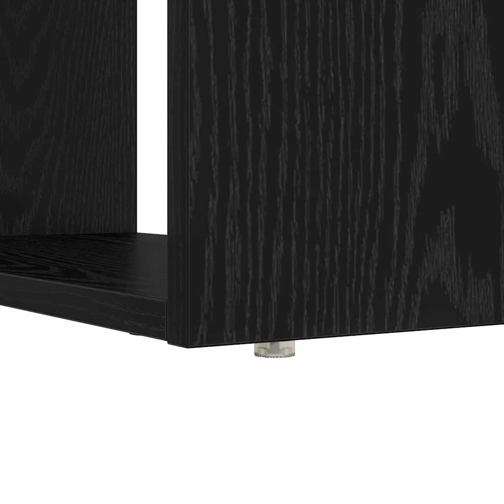 Schreibtisch mit Regal Schwarz Eichen-Optik 113 x 54 x 120 cm