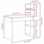 Schreibtisch Artisan-Eiche 113 x 54 x 120 cm Holzwerkstoff
