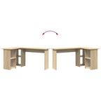 Schreibtisch Sonoma-Eiche 142 x 102 x 73 cm Holzwerkstoff