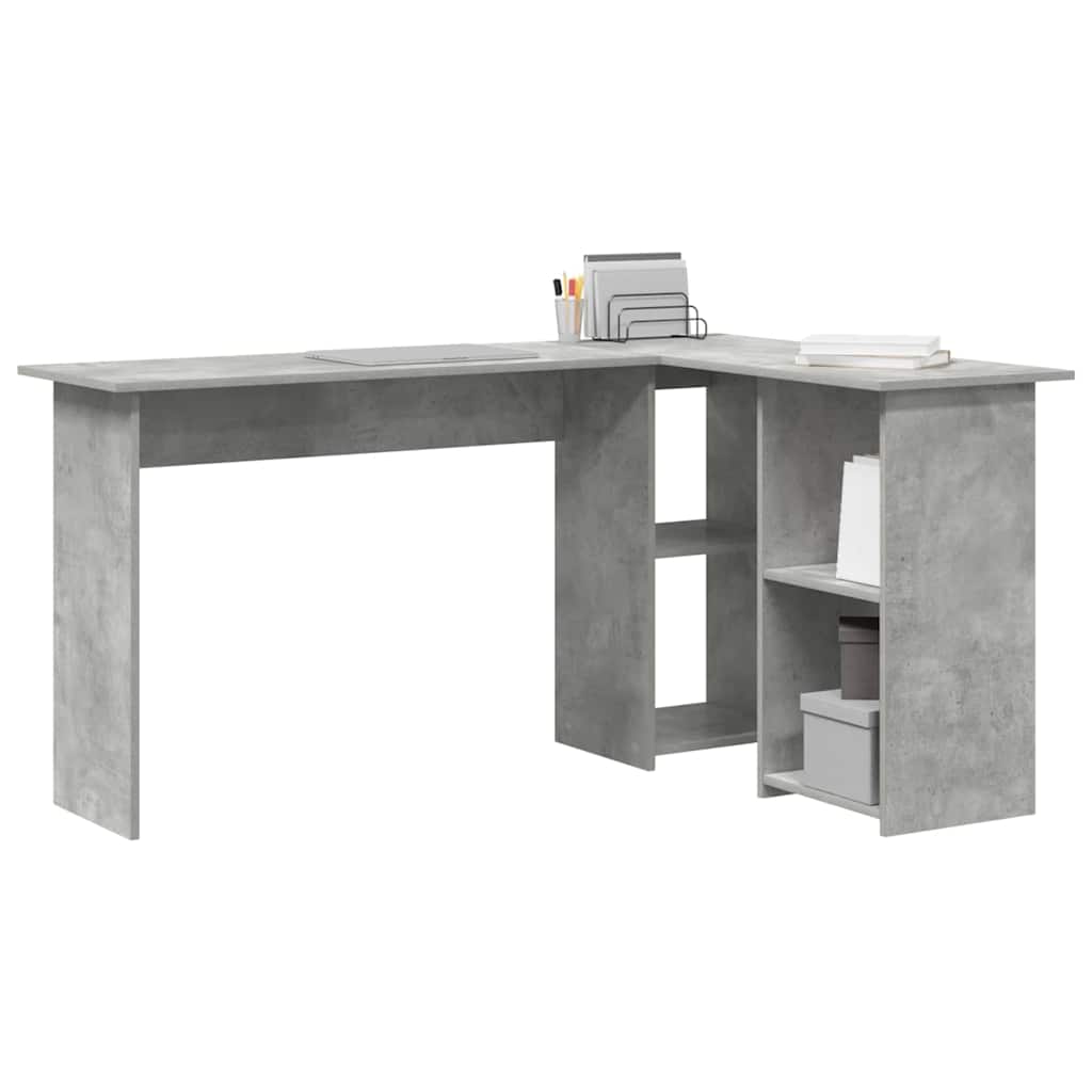 Schreibtisch Beton Grau 142 x 102 x 73 cm Holzwerkstoff