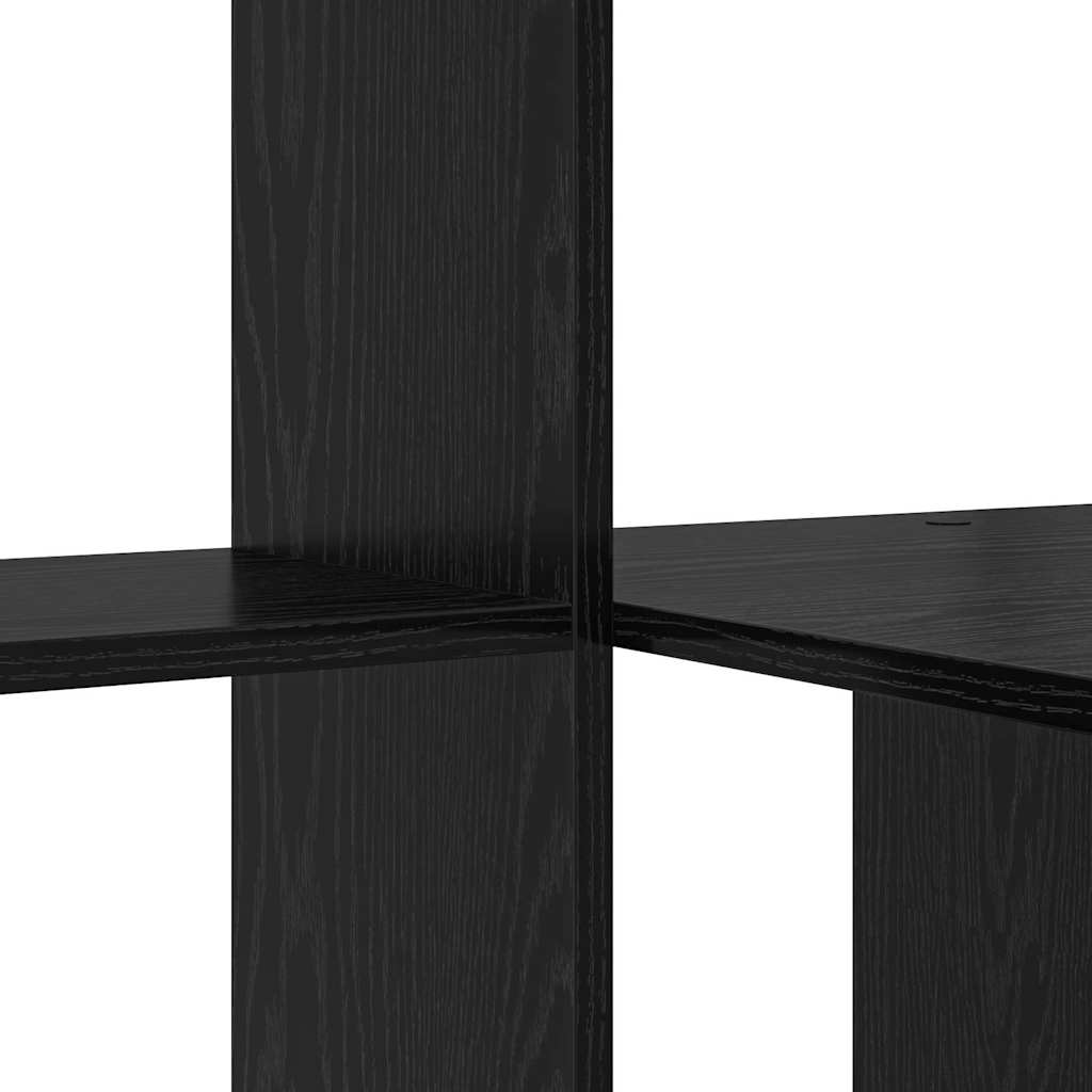 Schreibtisch Schwarz Eichen-Optik 131,5 x 50 x 106,5 cm