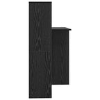 Schreibtisch Schwarz Eichen-Optik 131,5 x 50 x 106,5 cm