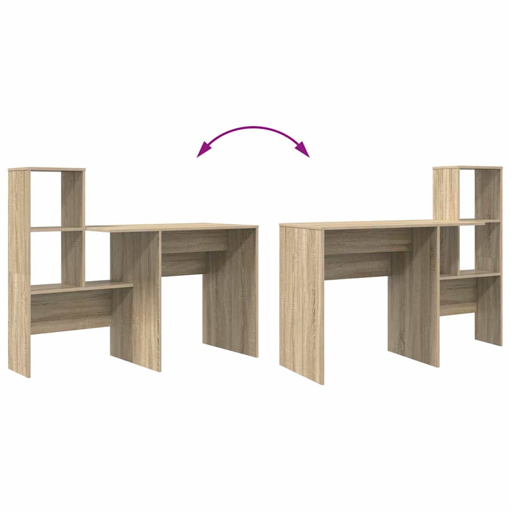 Schreibtisch Sonoma-Eiche 131,5 x 50 x 106,5 cm Holzwerkstoff