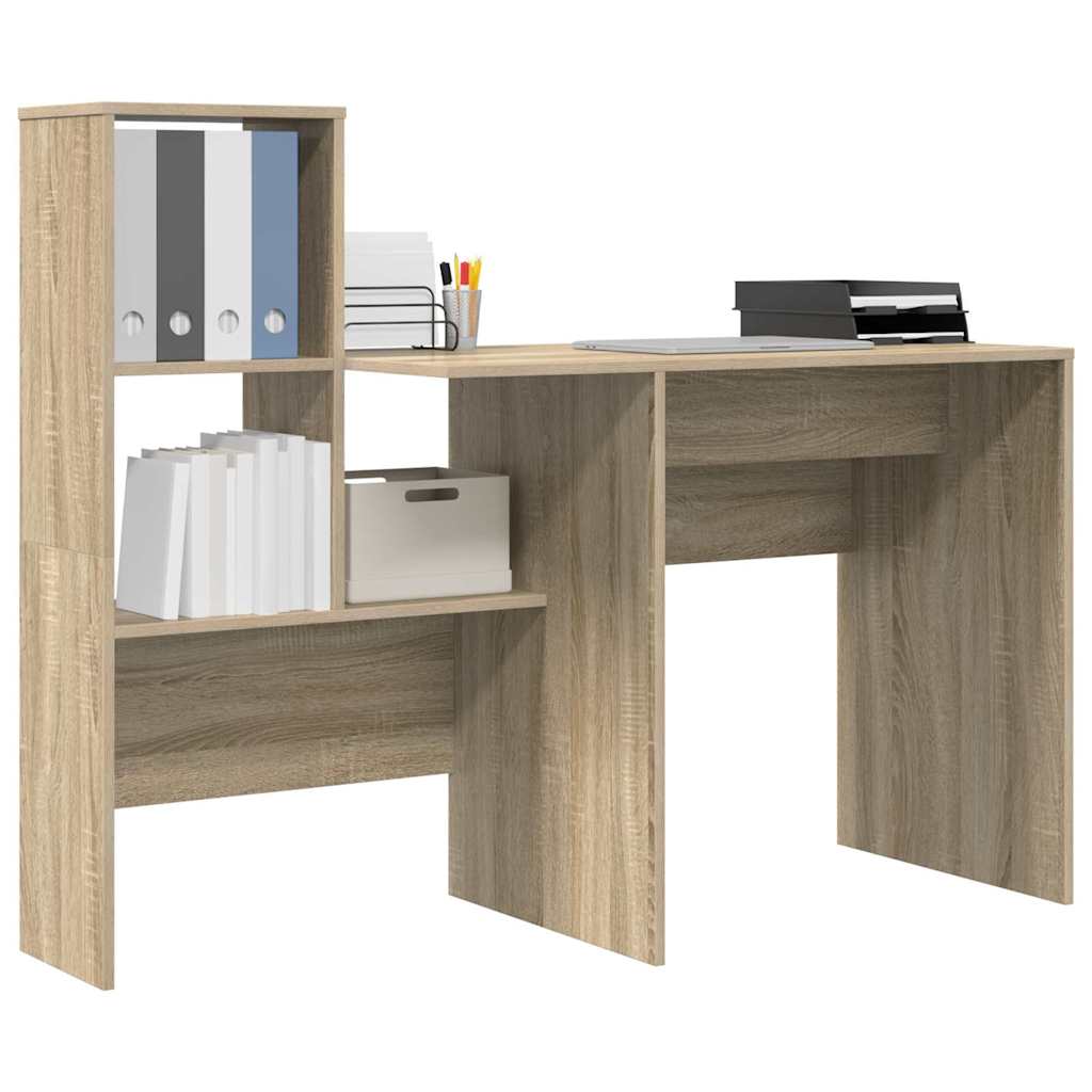 Schreibtisch Sonoma-Eiche 131,5 x 50 x 106,5 cm Holzwerkstoff