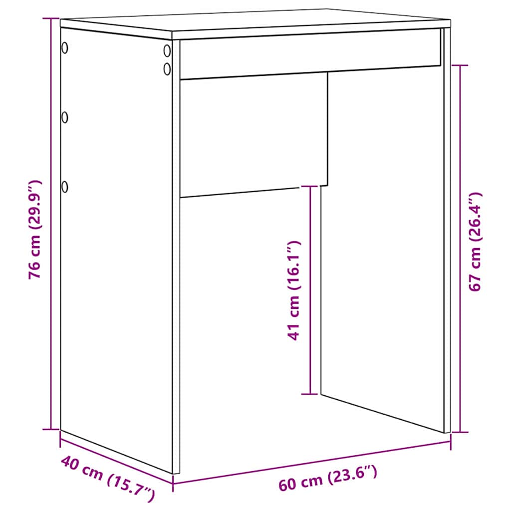 Schreibtisch Beton Grau 60 x 40 x 76 cm