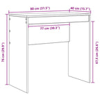 Schreibtisch Weiß 80 x 40 x 76 cm