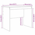 Schreibtisch Geräucherte Eiche 90 x 50 x 76 cm