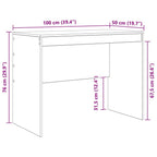 Schreibtisch Altholz 100 x 50 x 76 cm