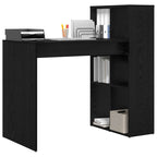 Schreibtisch mit Regal Schwarz Eichen-Optik 108 x 55 x 103.5 cm