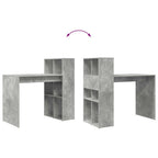 Schreibtisch Beton Grau 108 x 55 x 103.5 cm Holzwerkstoff